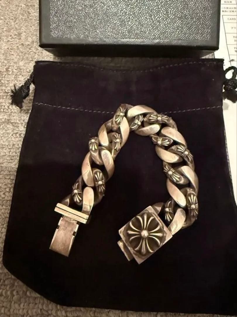 クロムハーツ ファンシーラージ BOX IDブレスレット 11リンク 原本付き！