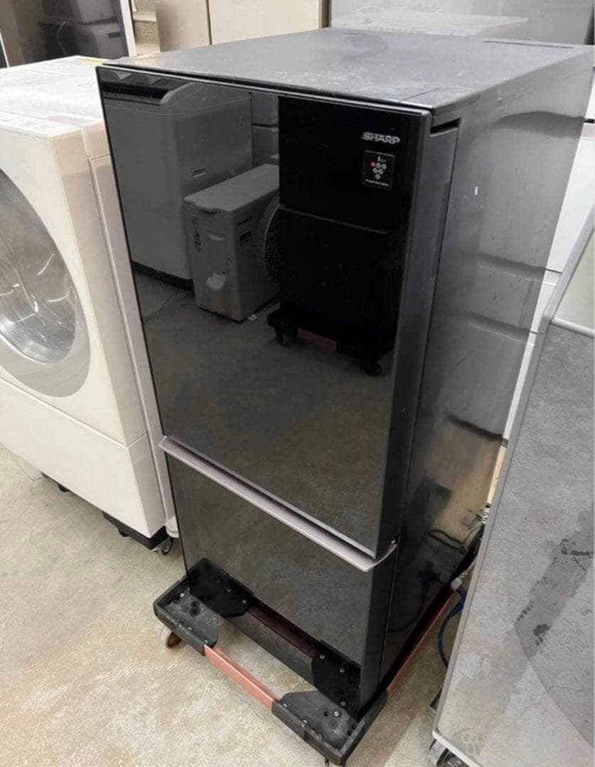 2017年式 137L ガラストップ 冷蔵庫 シャープ SJ-GD14D-B