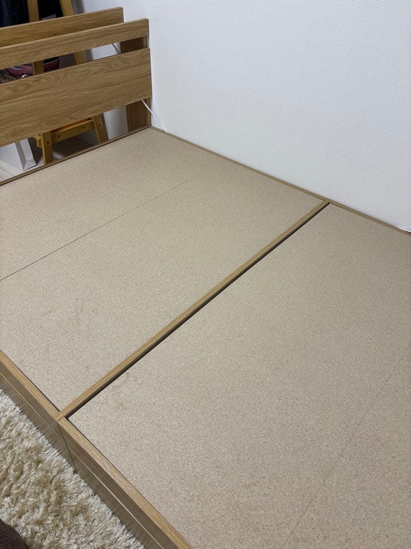 ※直接引き取限定※ kagu350 セミダブルベッド（フレーム+マット+カバー）