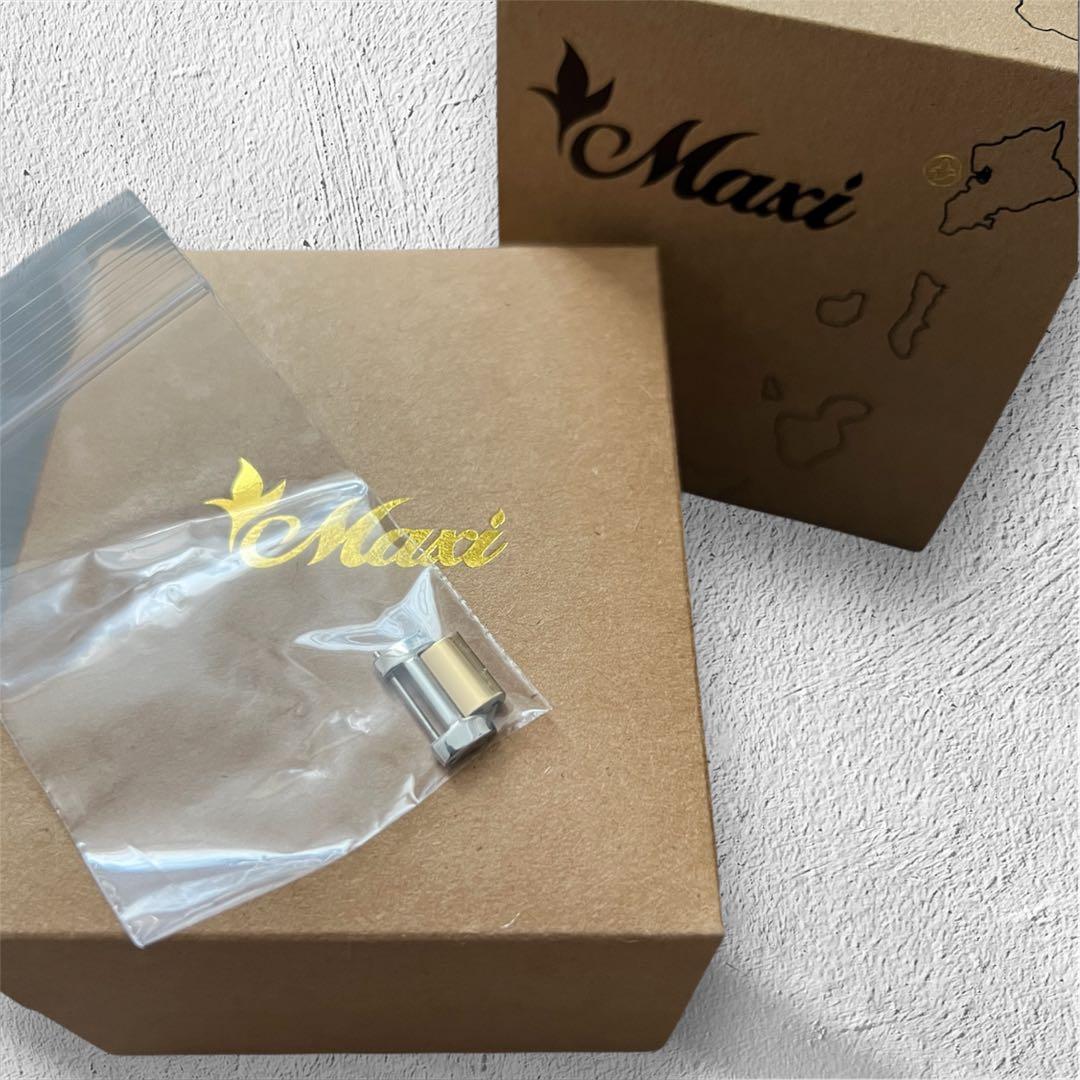 ハワイアンジュエリーMaxi 腕時計 SV/GD スクエアウォッチ 電池交換済み