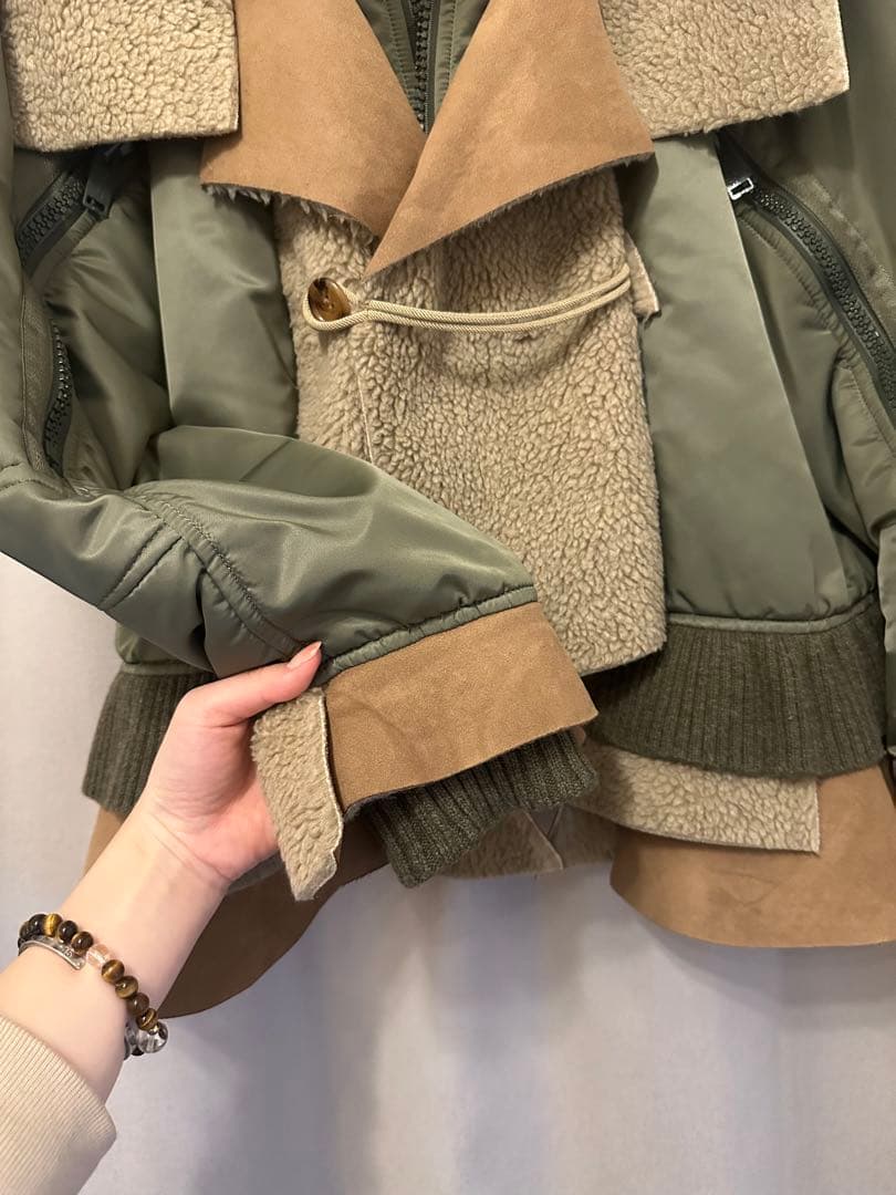 ⭐︎UNDERCOVER⭐︎sakai フェイクムートンmixMA-1ジャケット