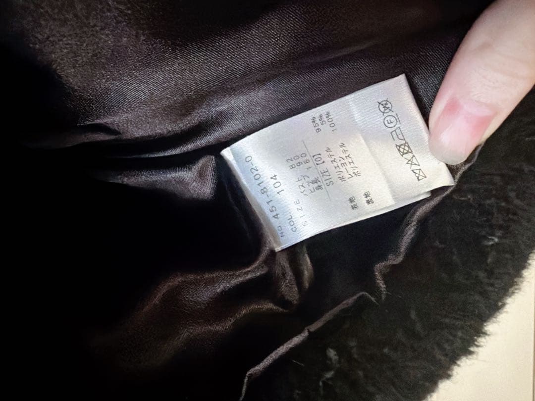 LIZLISA ビジューリボンショートフードコート　ブラック