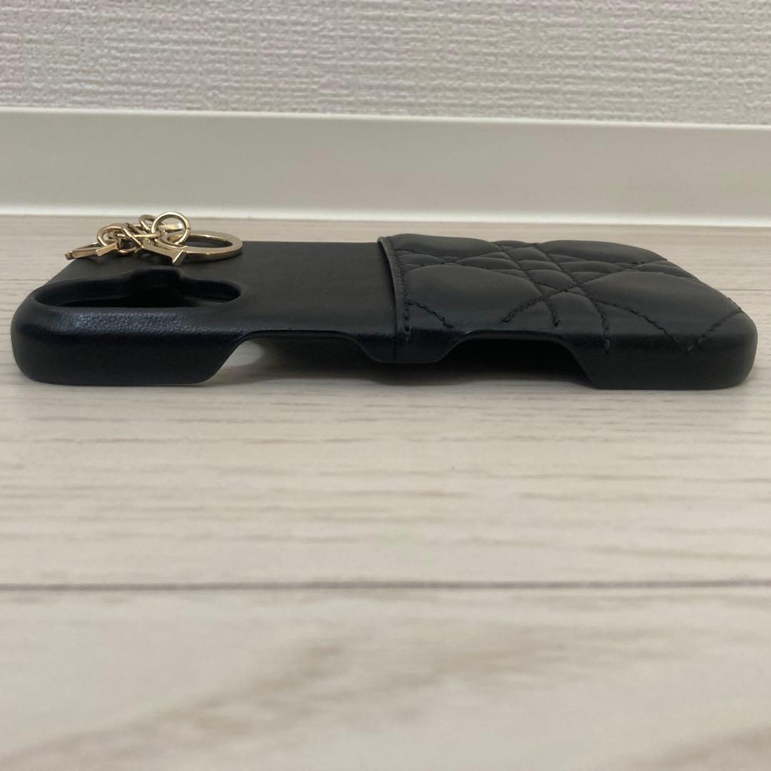 ✨新機種！超美品✨Dior　LADY DIOR　iPhone16ケース　羊革　黒