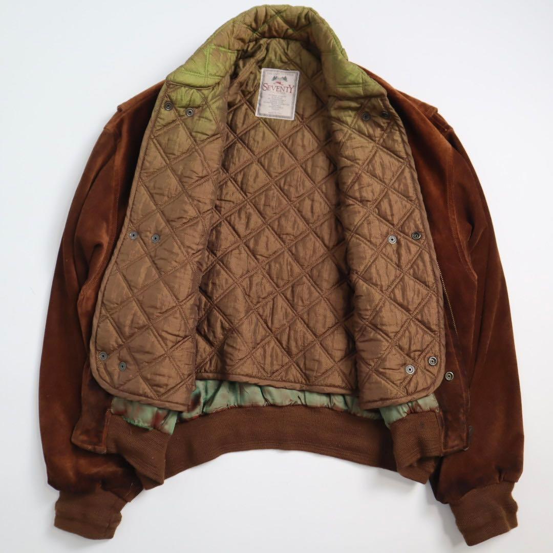 Vintage イタリア製 2way スウェード レザー フライトジャケット