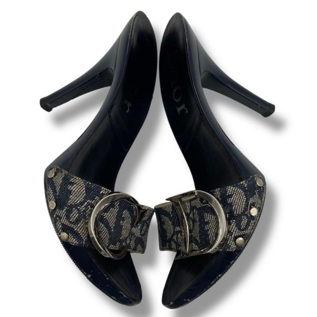 良品 Dior トロッター ロゴ Vintage サンダル ミュール Y2K