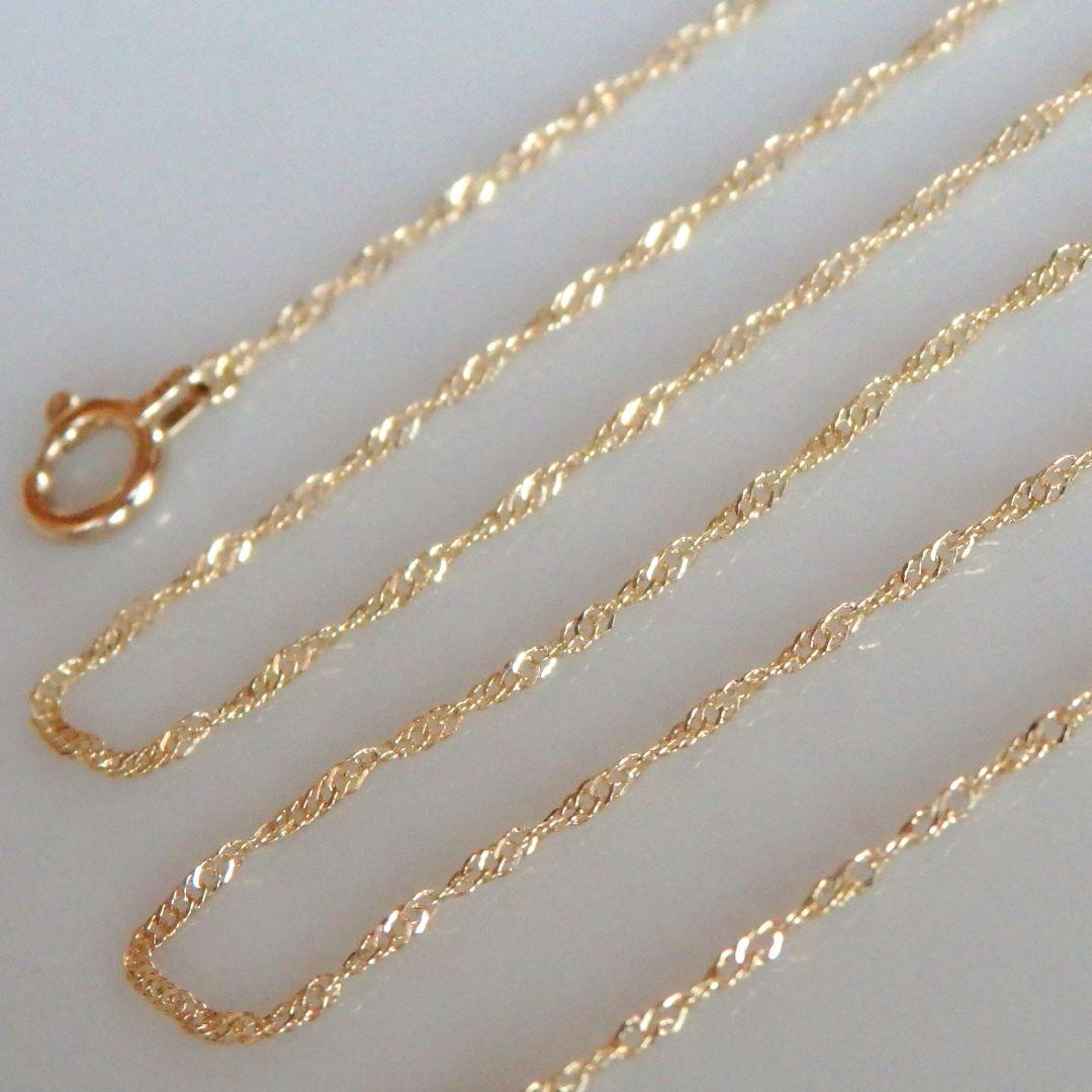 SALE中　k10ネックレス スクリューチェーン 約1㎜幅