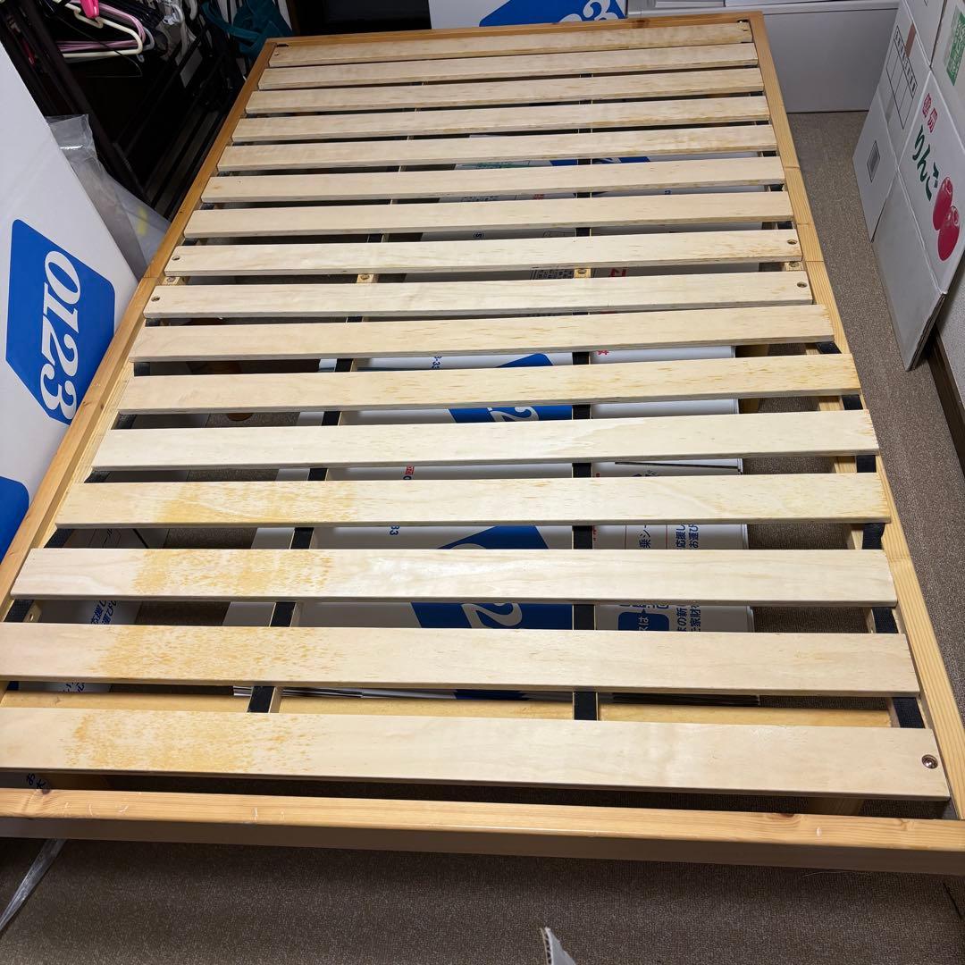 木製セミダブルベッドフレーム　すのこ