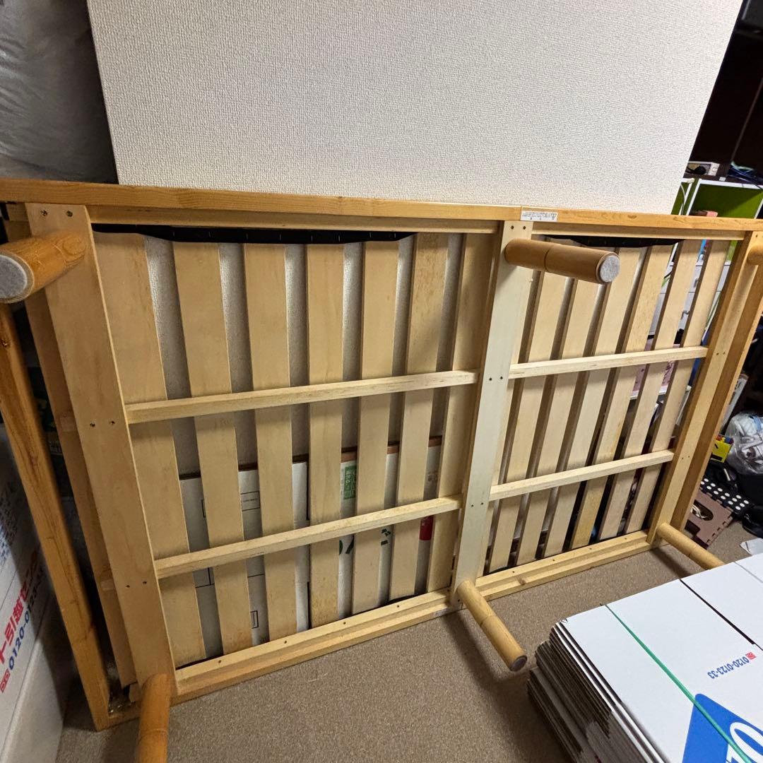 木製セミダブルベッドフレーム　すのこ