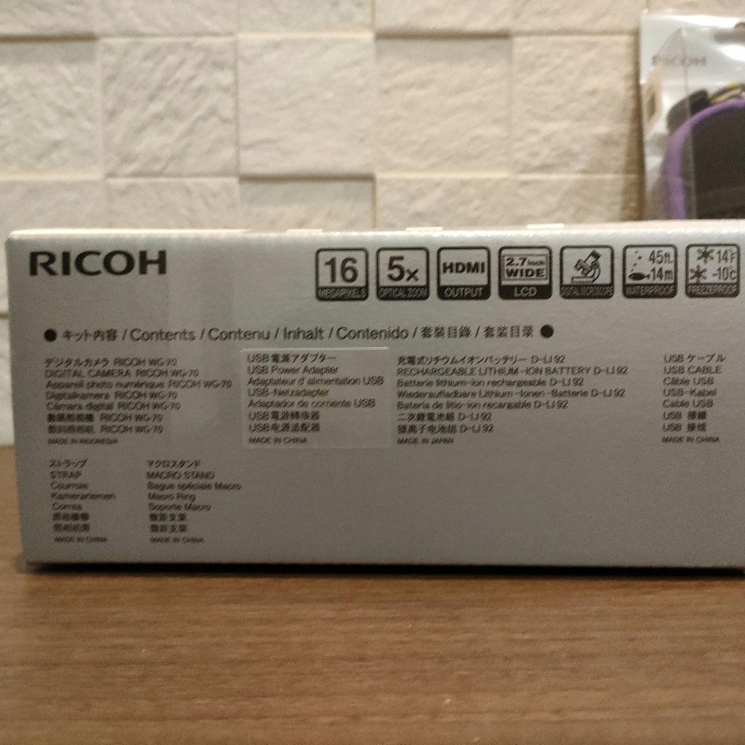 RICOH WG-70 ブラック　SDカード　カメラポーチセット新品未使用