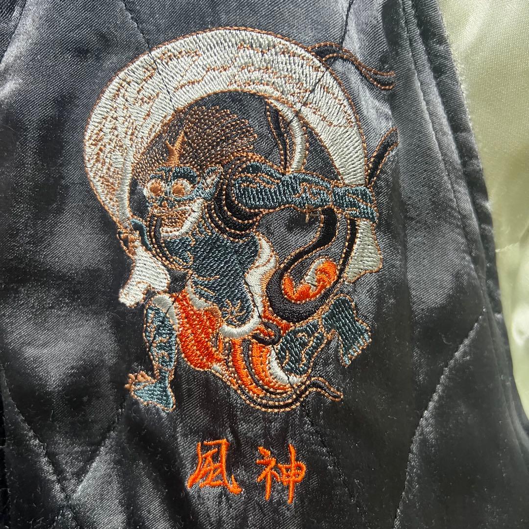 ヒューストン スカジャン 風神雷神 龍 M