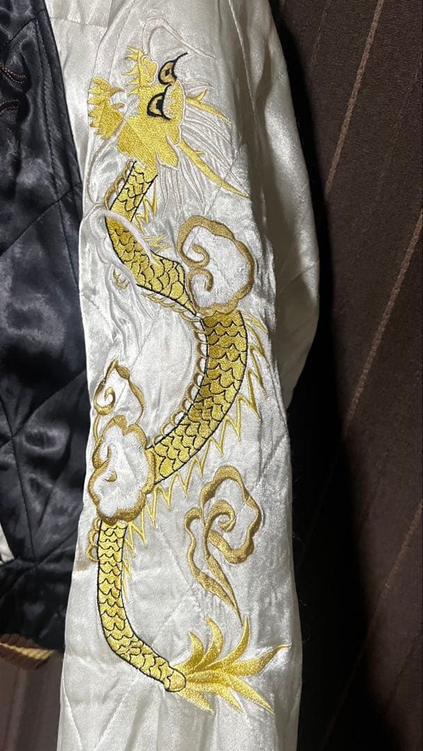 ヒューストン スカジャン 風神雷神 龍 M