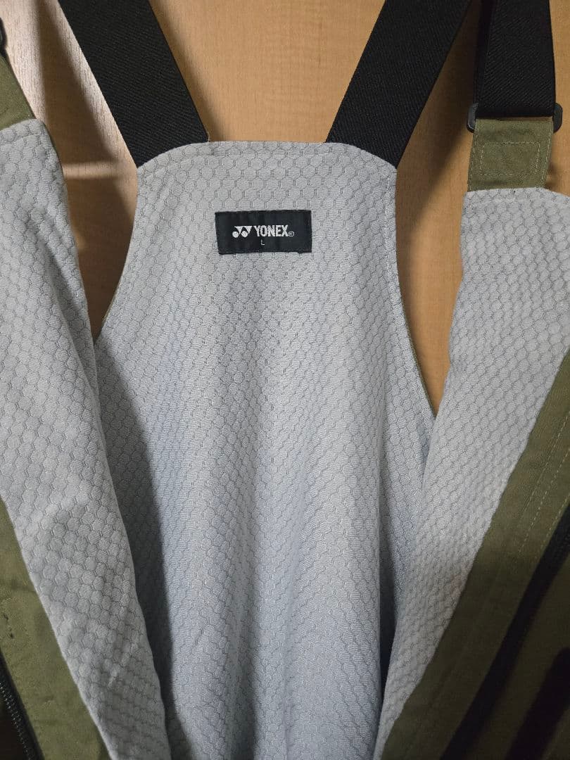 YONEX スノーボードウェア 男性用 オリーブグリーン ビブパンツ