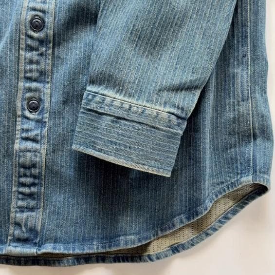 送料無料/新品未使用ヘビーアメリカンRRLヘリンボーンデニムシャツ（L）