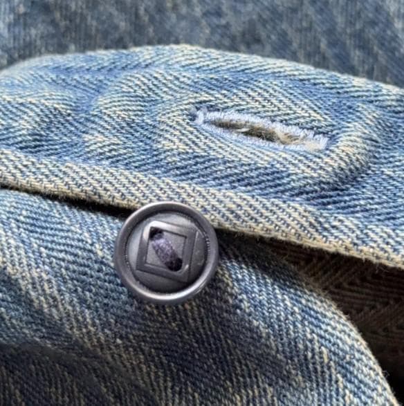 送料無料/新品未使用ヘビーアメリカンRRLヘリンボーンデニムシャツ（L）