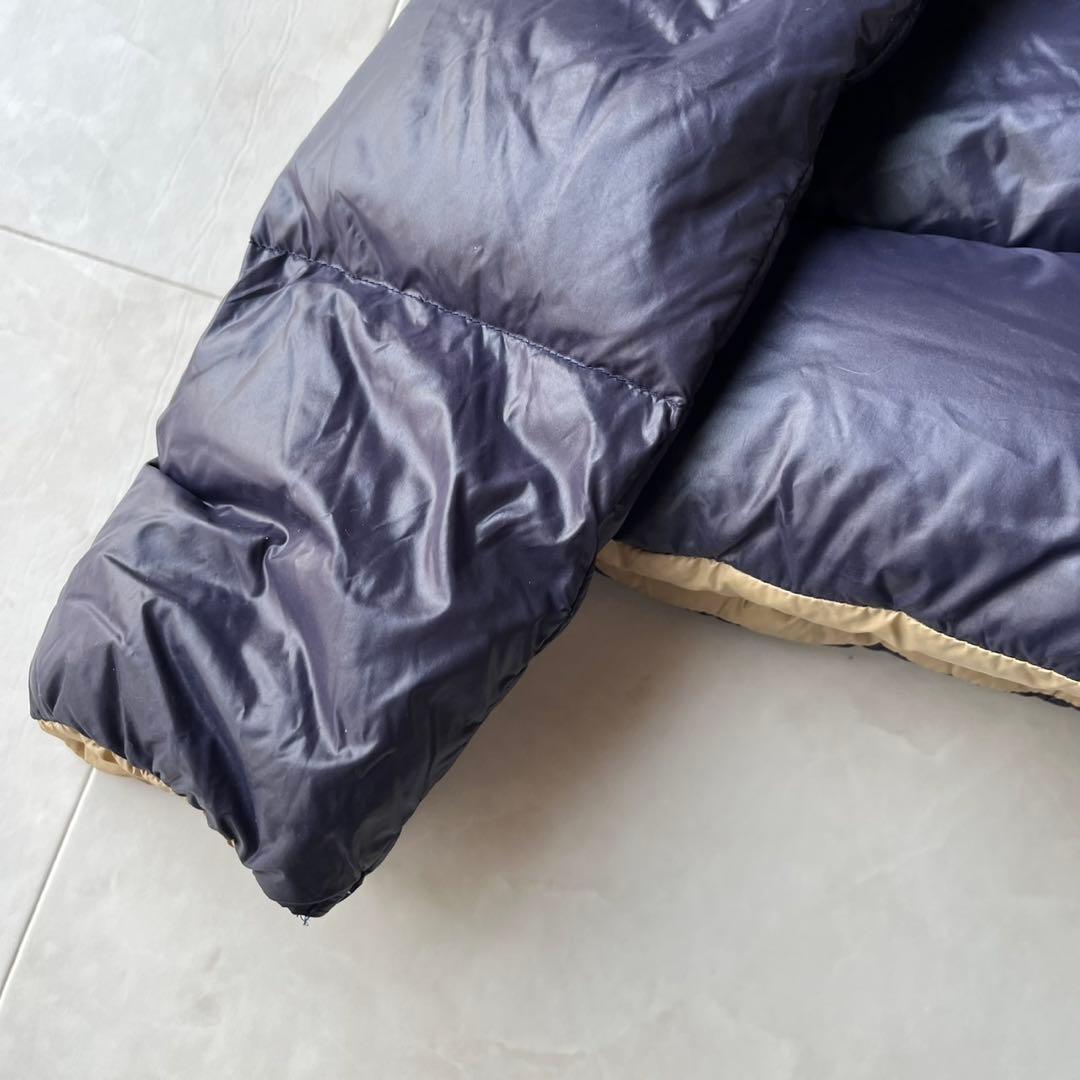 美品 ノンブルアンペール リアルファー ショートダウンジャケット ネイビー F