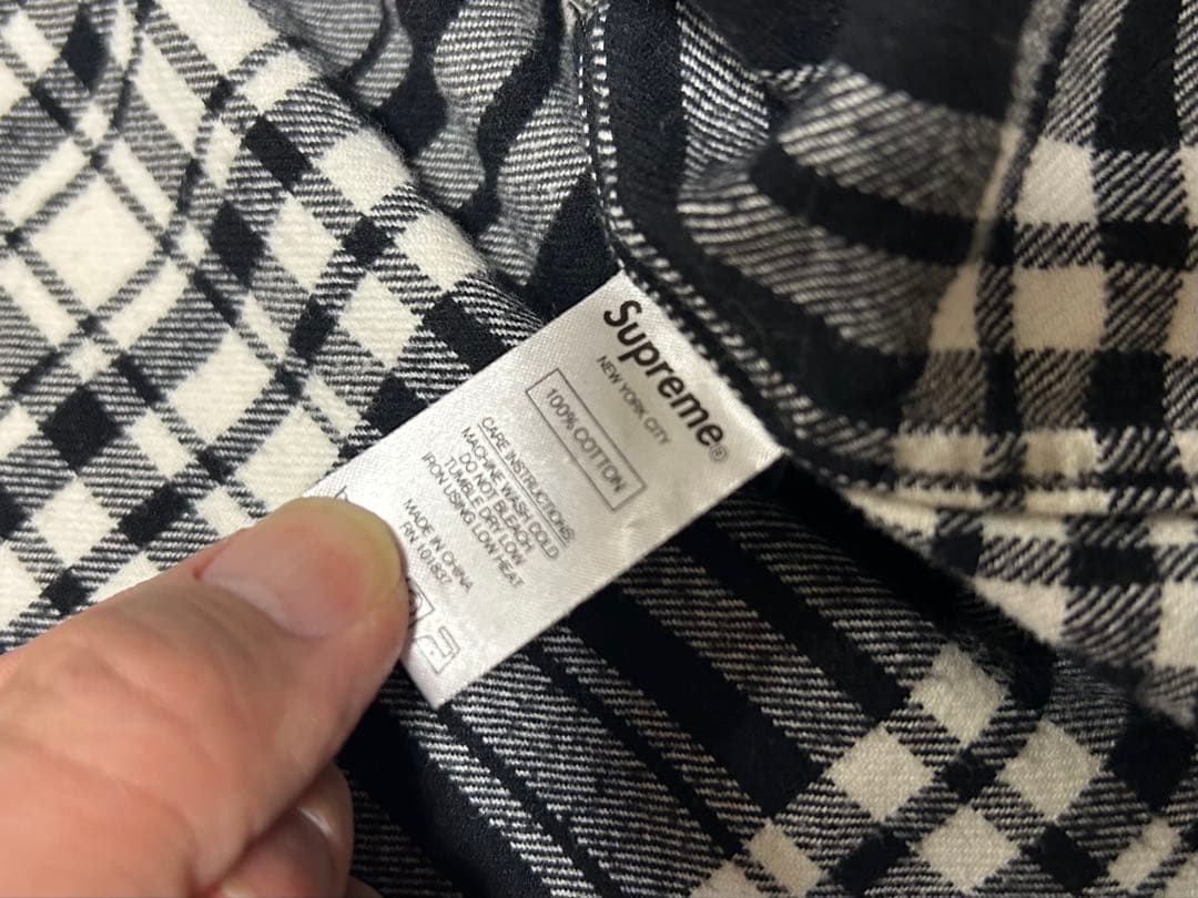 supreme flannel shirt 中古 M