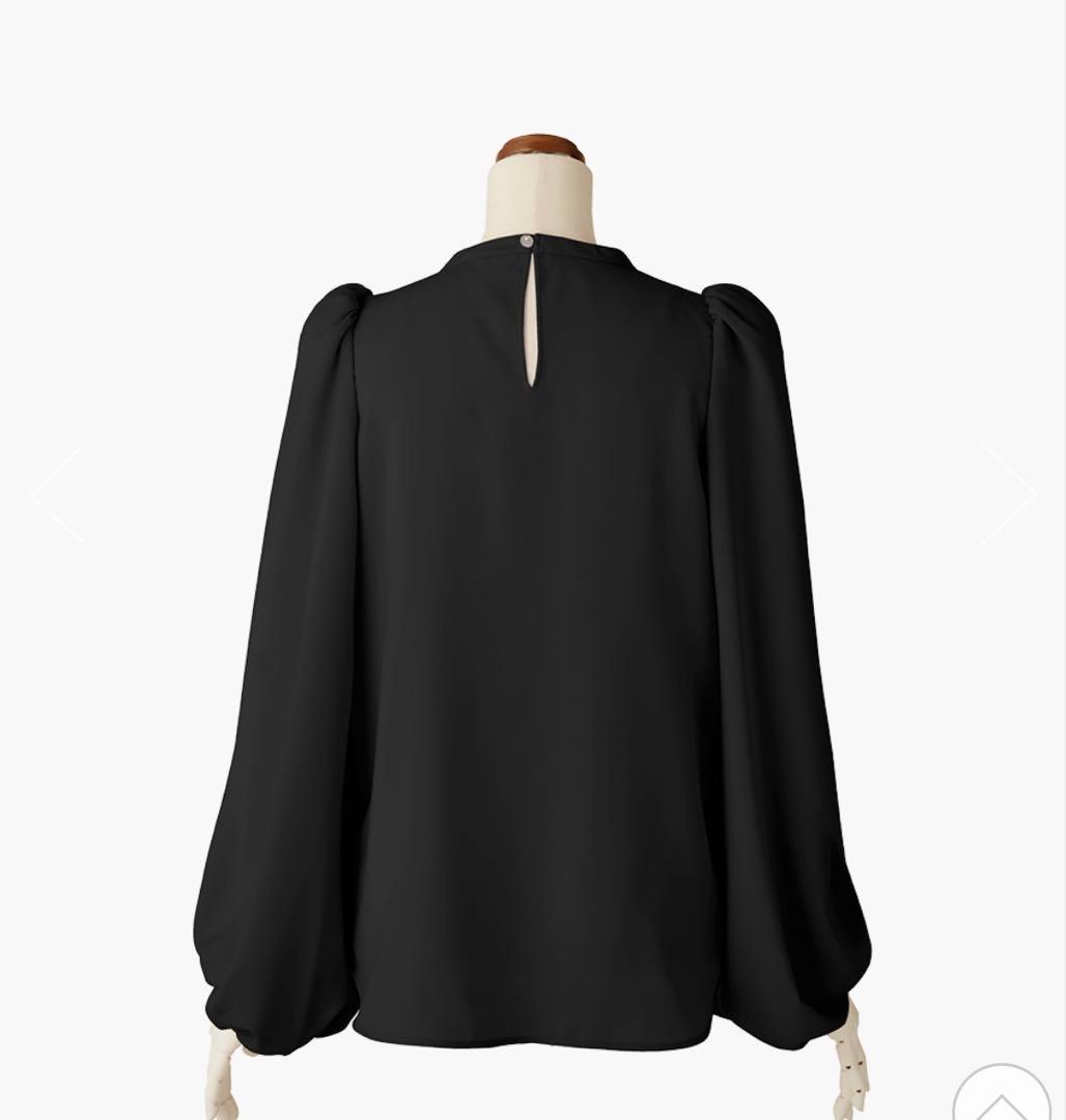 未使用品♡FOXEY Blouse \"Audrey Ribbon II\"ブラック