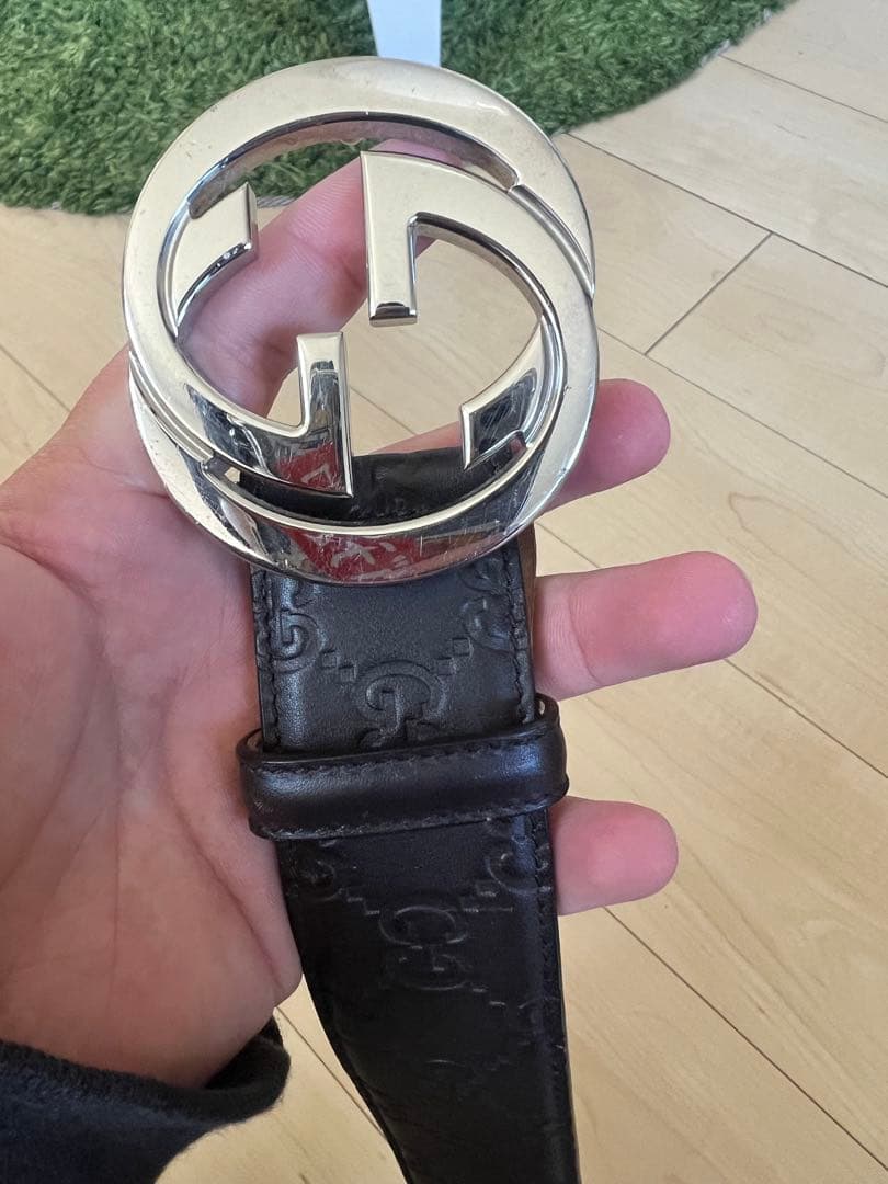 GUCCI ダブルGロゴ ベルト 90/36 ブラウン