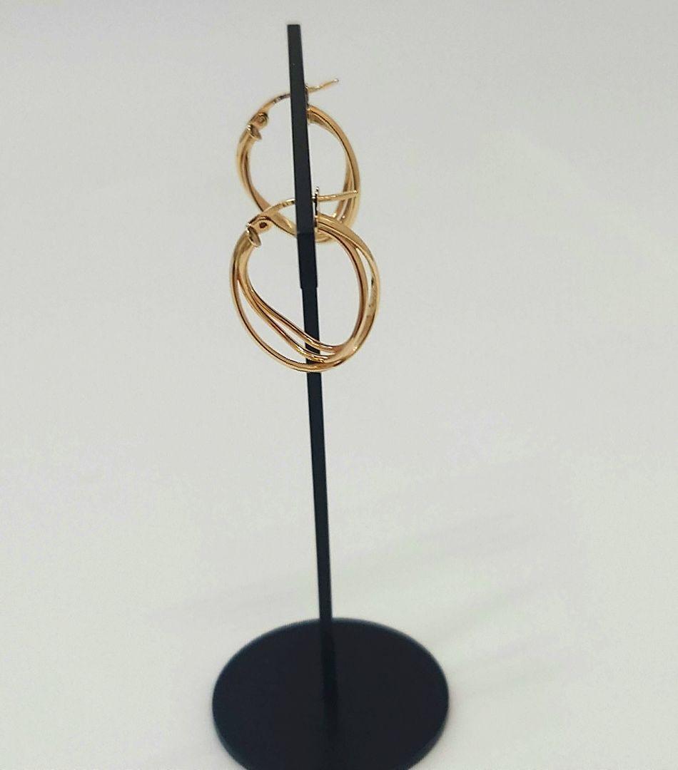 k18YG【ウノアエレツイストデザインフープピアス】