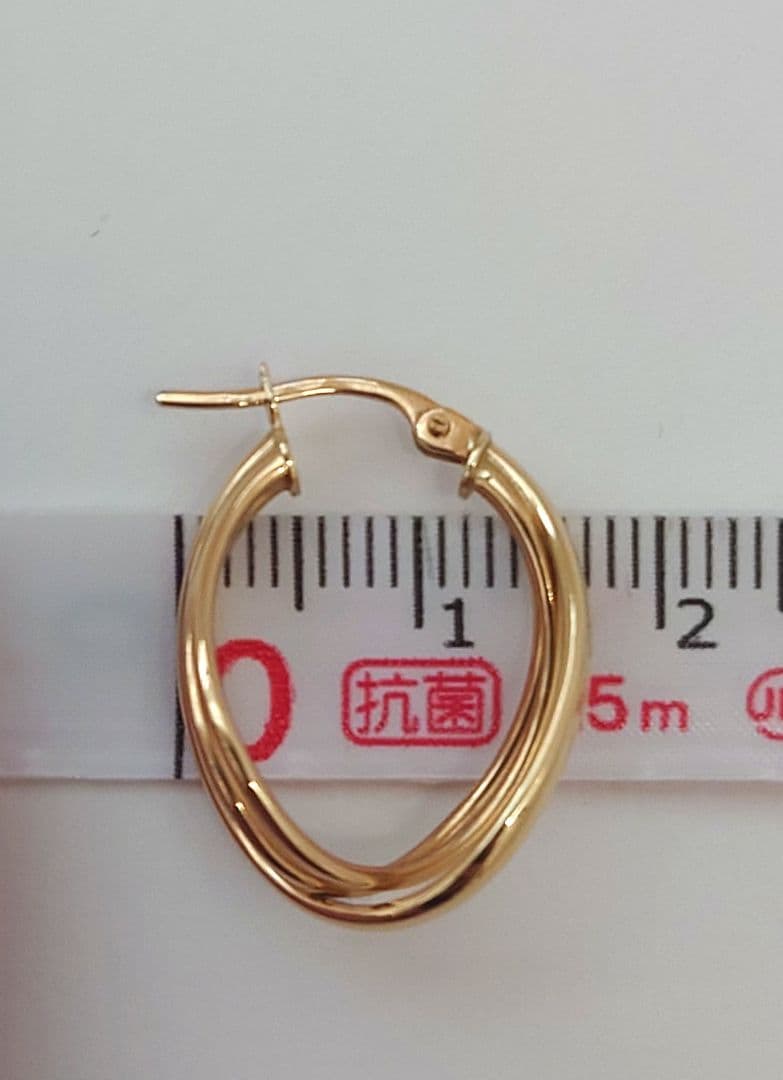 k18YG【ウノアエレツイストデザインフープピアス】