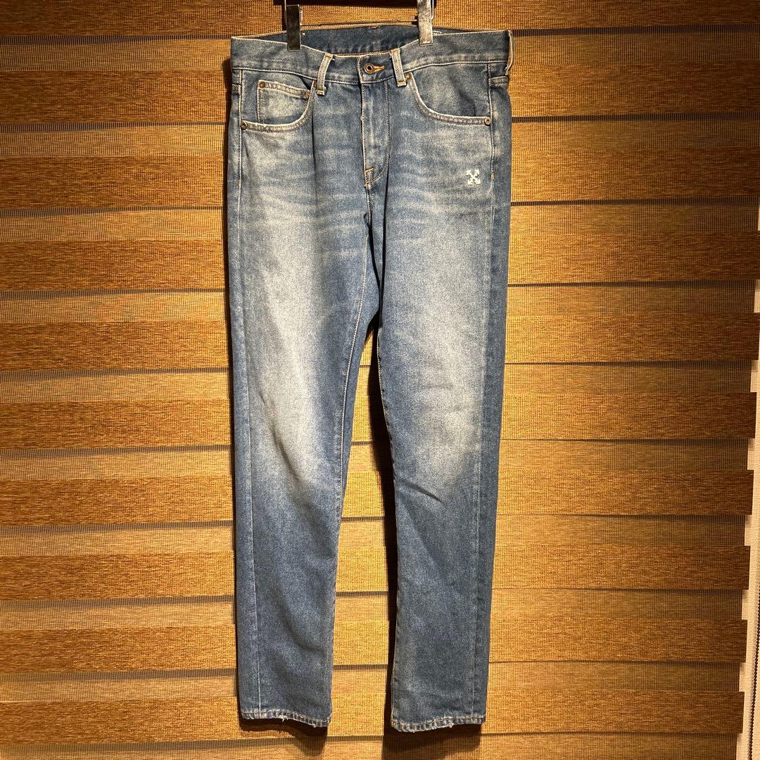 off-white ストライプ　デニム　32