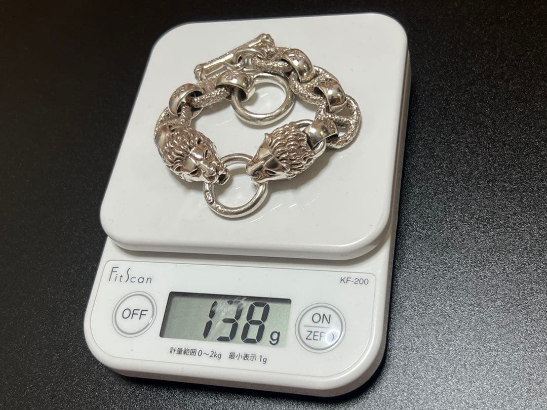 ガボールtype☆2ライオンヘッズ ブレスレット☆美品シルバー925