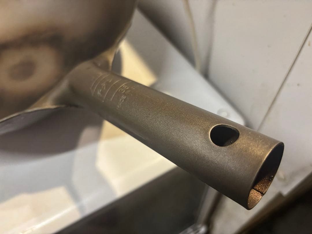 中華鍋HS 純チタン共柄北京鍋 36センチ　長谷元　日本製