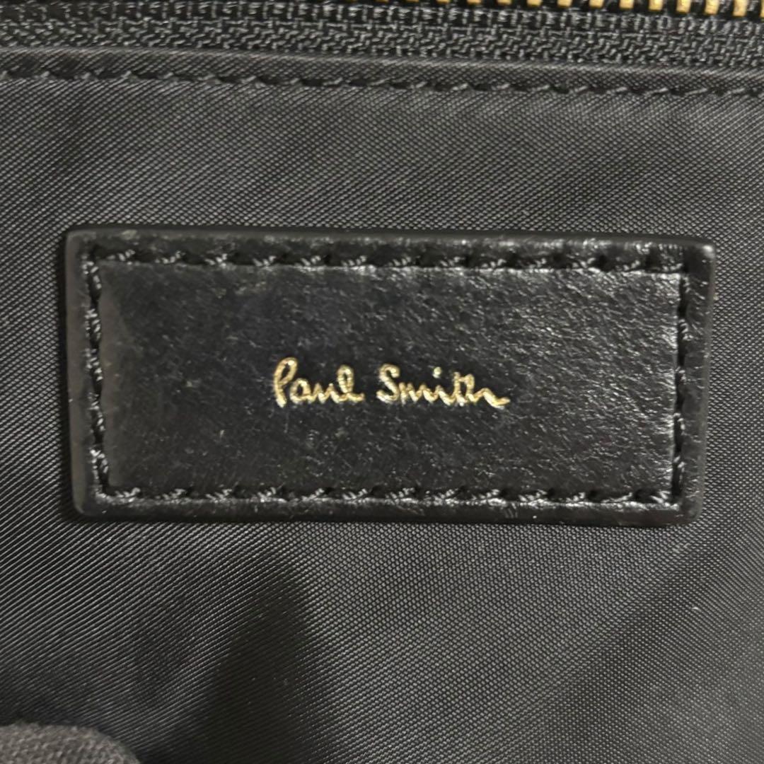 極美品 ポールスミス ボディバッグ マルチストライプ ナイロン 黒 マルチカラー