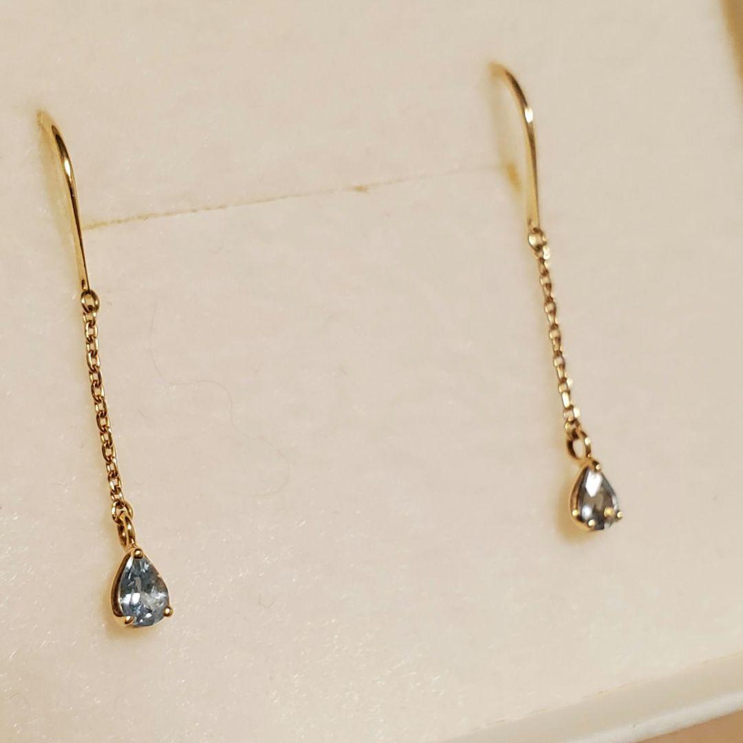 Vendome Aoyama ピアス アクアマリン YG K18