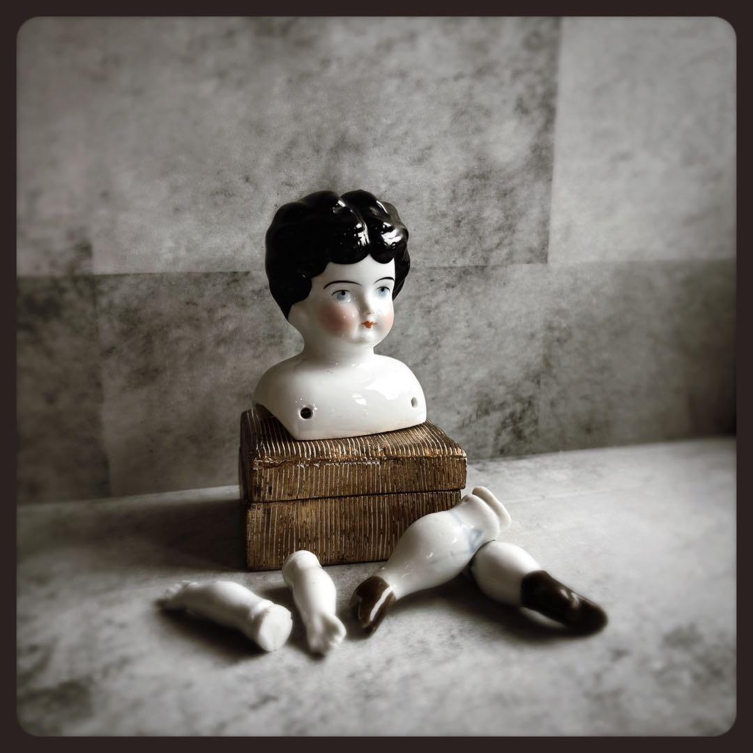 アンティーク チャイナヘッドドール　 ドールパーツセット ドイツ製