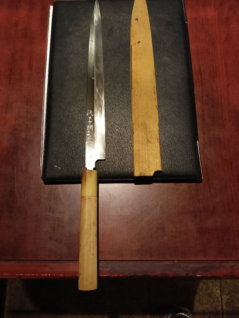 16万円正本総本店純日本鋼 本焼き包丁尺　白一鋼本焼