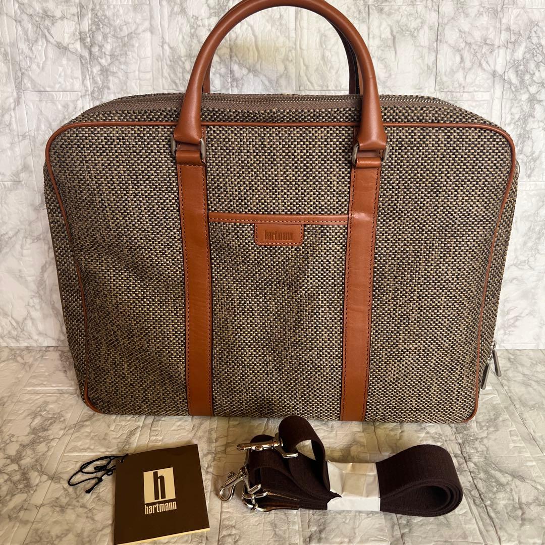 Hartmann ハートマン ツイード クラシックブリーフケース ビジネスバッグ