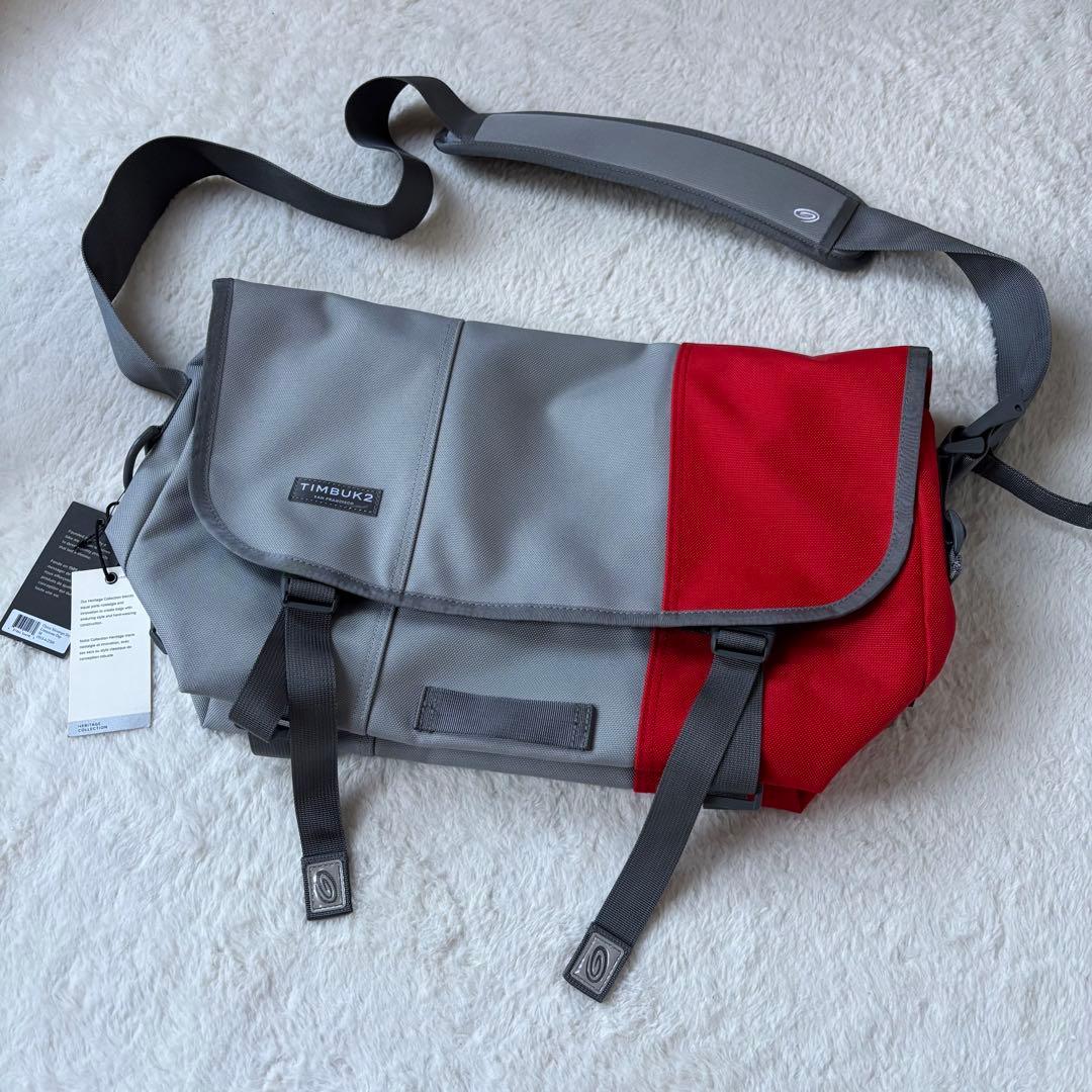 新品！TIMBUK2 メッセンジャーバッグ グレー/レッド　大