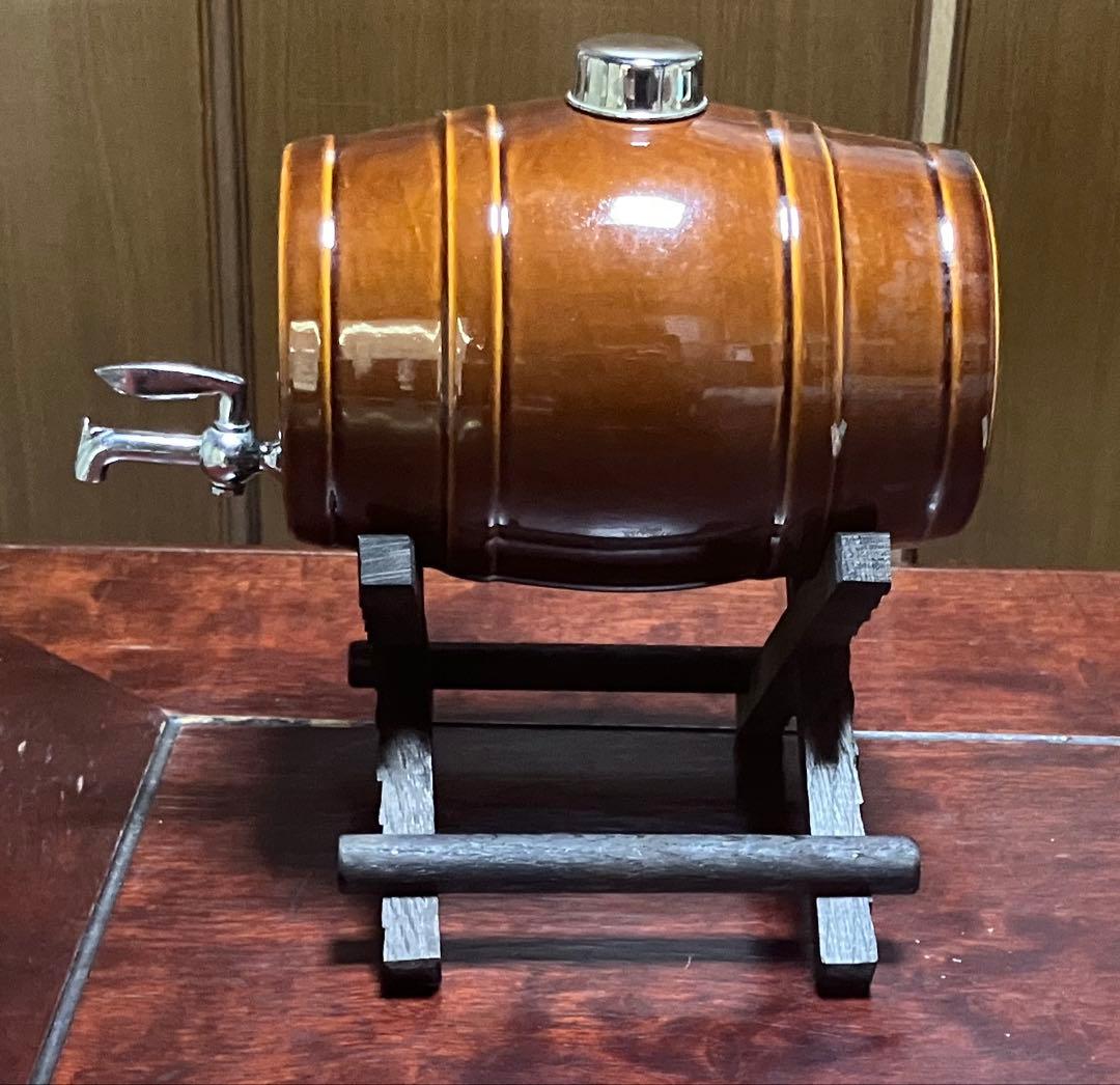 h*a様 【昭和レトロ】サントリー　壽屋　ウイスキー樽型セット　説明書袋付き