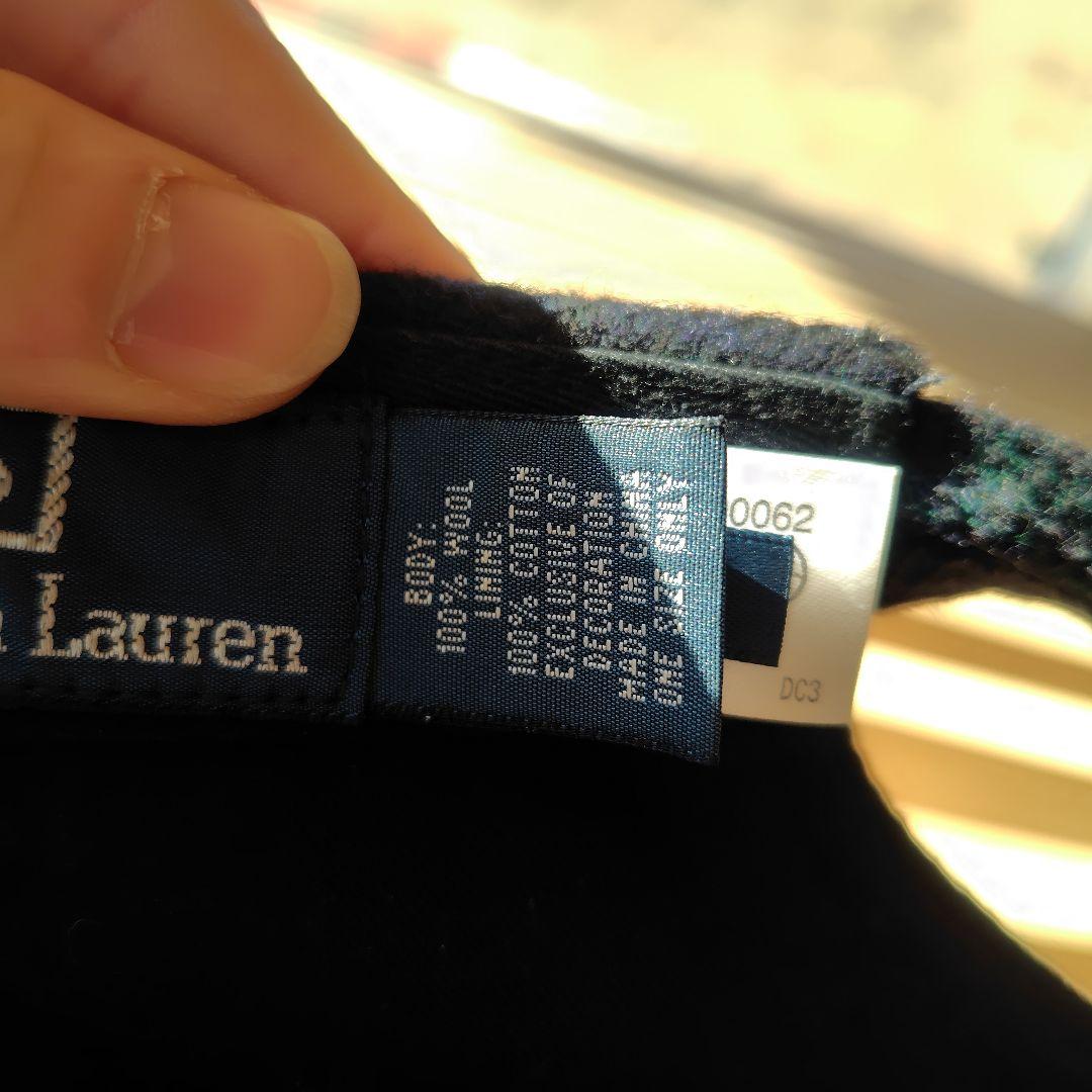 ラルフローレン ブラックウォッチ ウール キャップ レディース