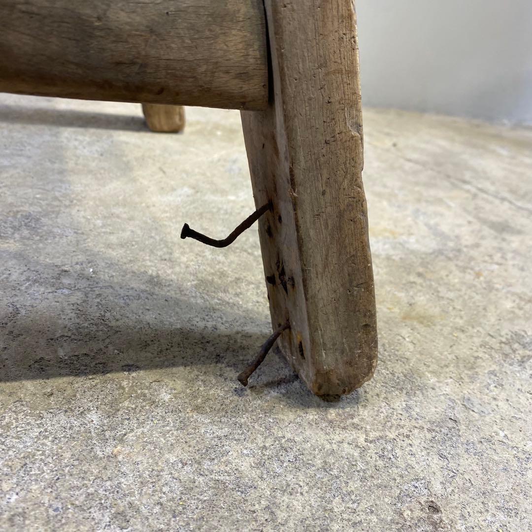 古い木製のスツール 花台 椅子 アンティーク
