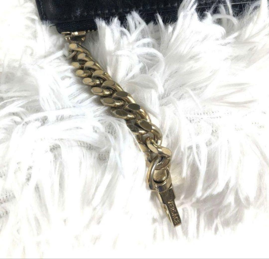 VERSACE ヴェルサーチ　メデューサ　レザー金チェーンストラップ 小銭入れ