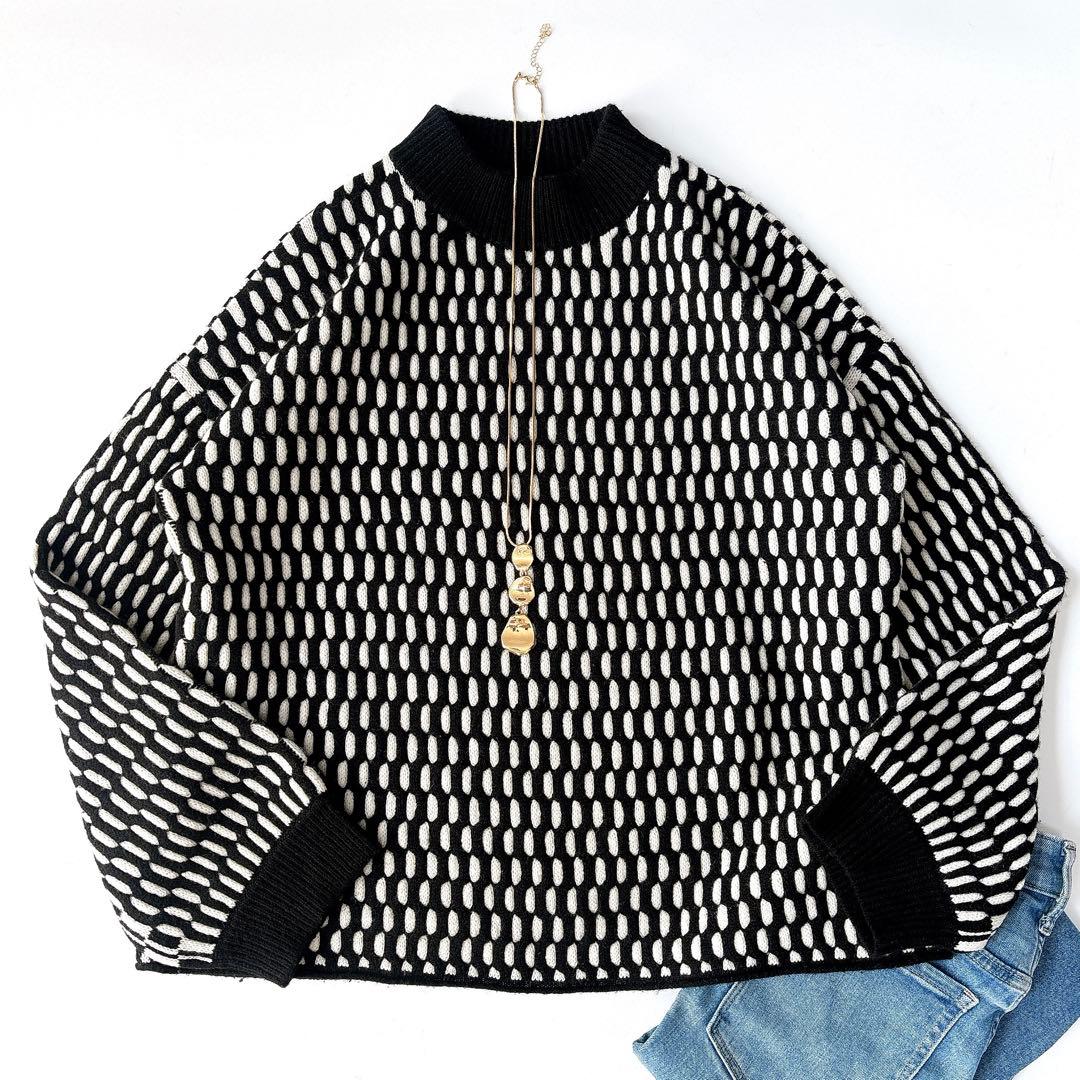 ウ*ー様 美品⁑セオリー　カシミヤ100% プレーテッドケーブルニット　ブラック