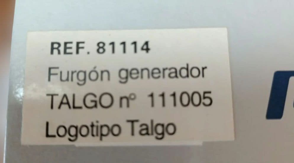 Mabar スペイン国鉄 タルゴ電源車