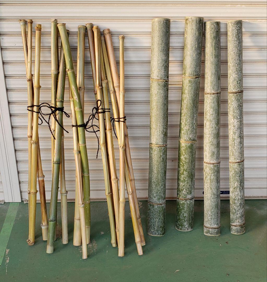竹◆流しそうめんキット◆6m◆樋1m6枚・竹足支柱1m21本(7組)・シュロ縄