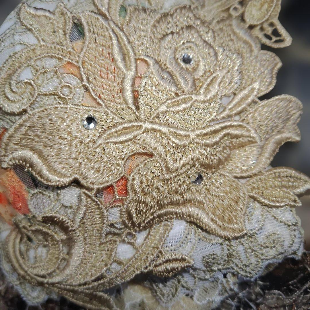 サルート　C65刺繍ビジュー付きブラジャーショーツセット