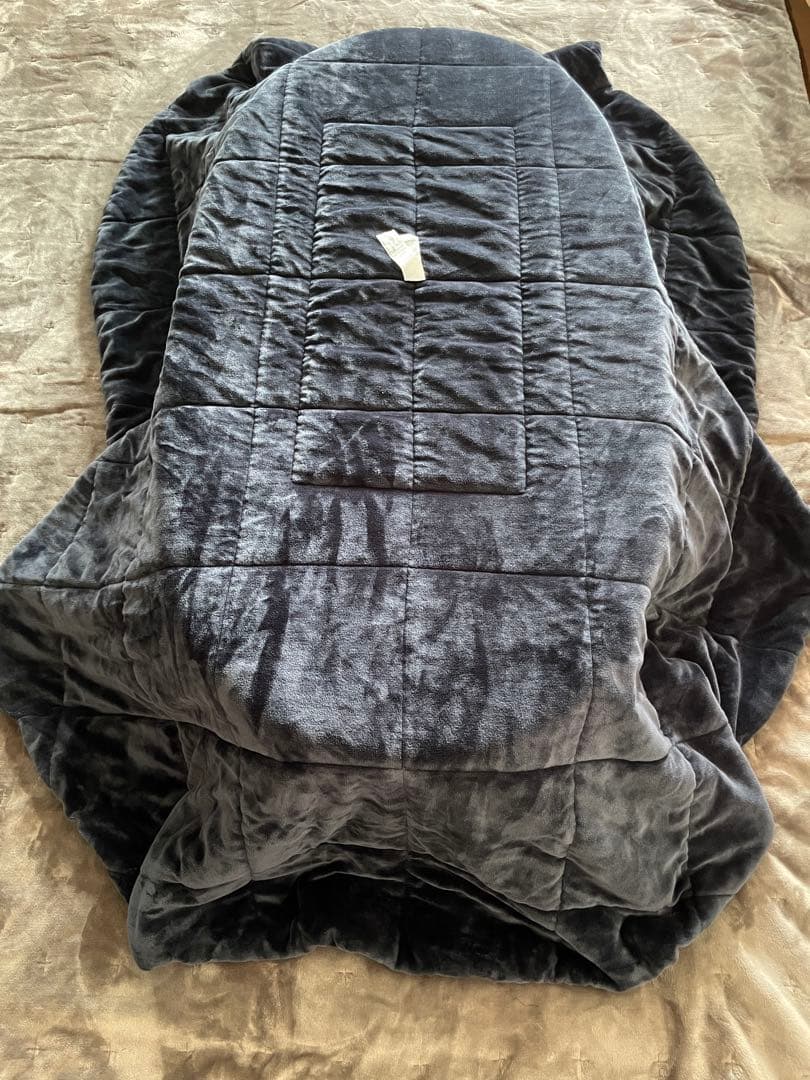 【中古】MUJI 楕円こたつセット（専用こたつ布団＆下敷ラグ）