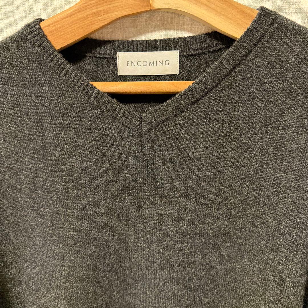 トップス ENCOMING 25AW KNITTED V NECK JUMPER
