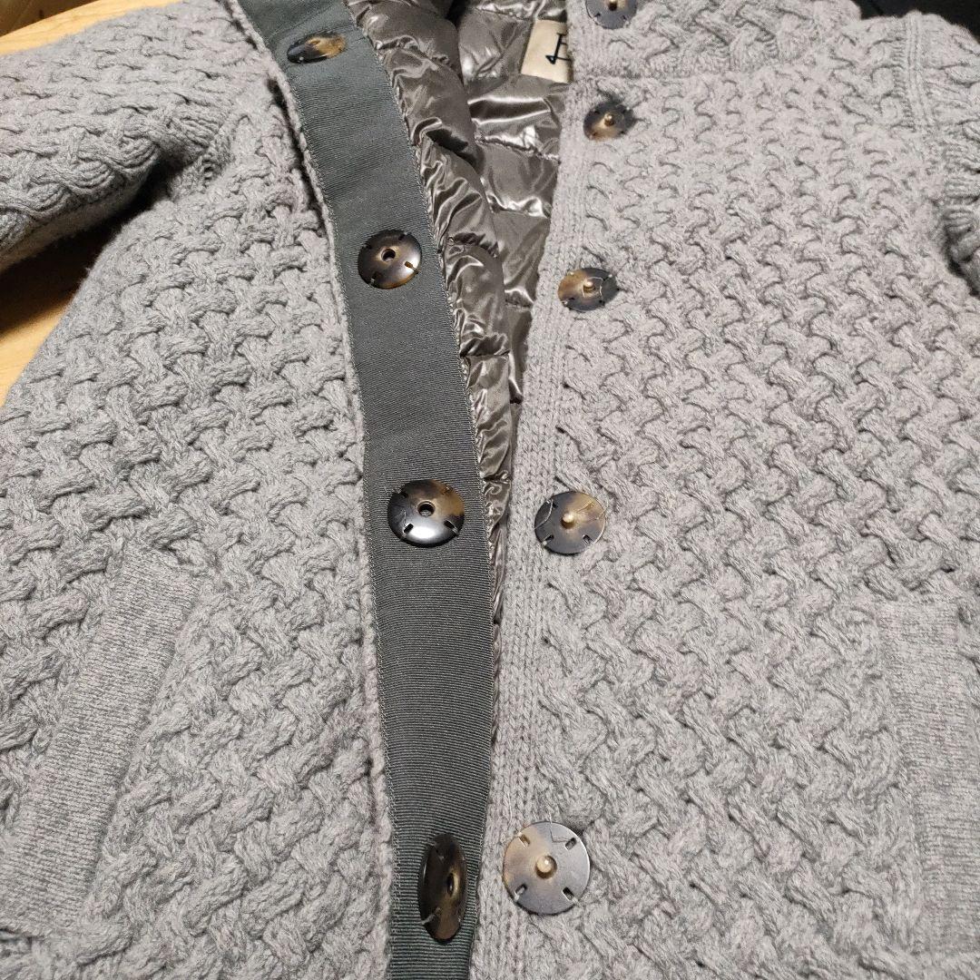 美品✨ヘルノ HERNO 異素材コンビ ニット切替ダウンコート48　大き目サイズ