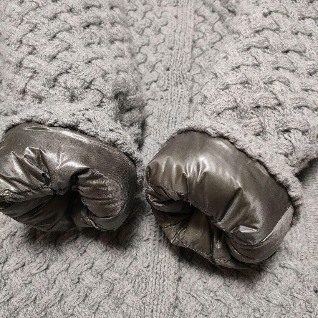 美品✨ヘルノ HERNO 異素材コンビ ニット切替ダウンコート48　大き目サイズ