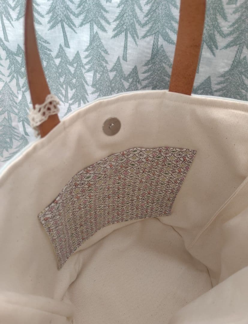 ミナペルホネン　forest tileパッチワークバケツバッグ·*♪