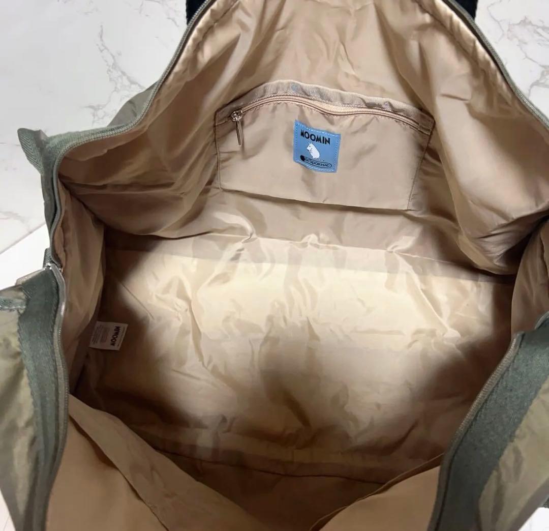 レスポートサック　ムーミン ボストンバッグ オリーブグリーン