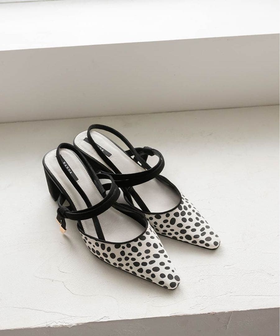 RANDA ランダ リボンモチーフストラップパンプス Lサイズ 24.5cm新品