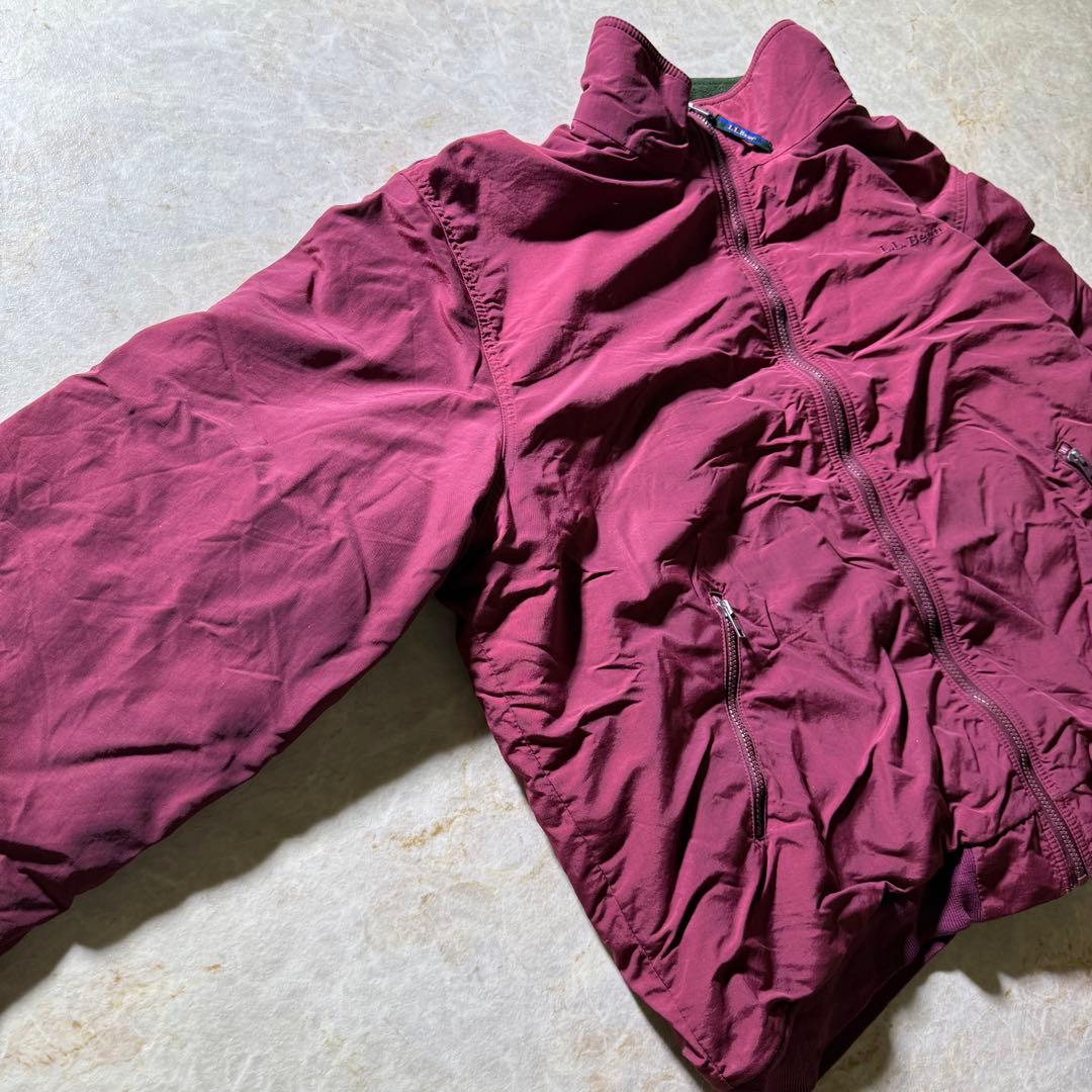 L.L.Beanウォームアップジャケット古着バーガンディCBOY当時物レア短丈