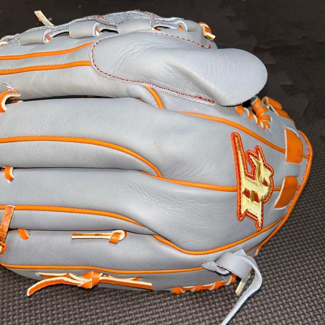 HI-GOLD 軟式グローブ 投手用　グレー×オレンジ